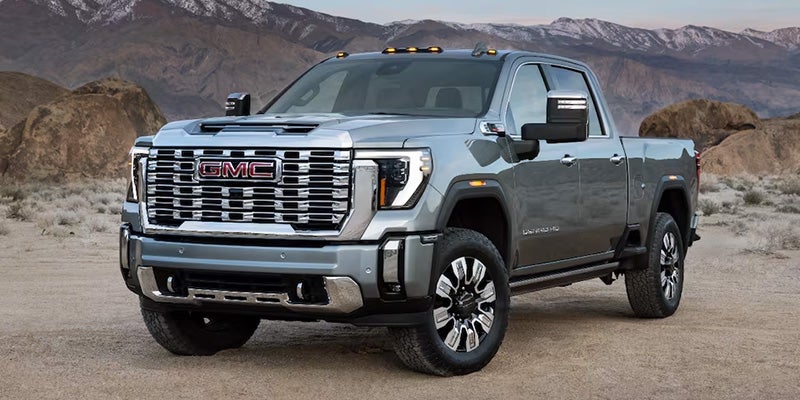 GMC Sierra HD parked in the desert